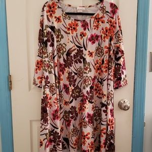 Plus Size Floral Swing Dress